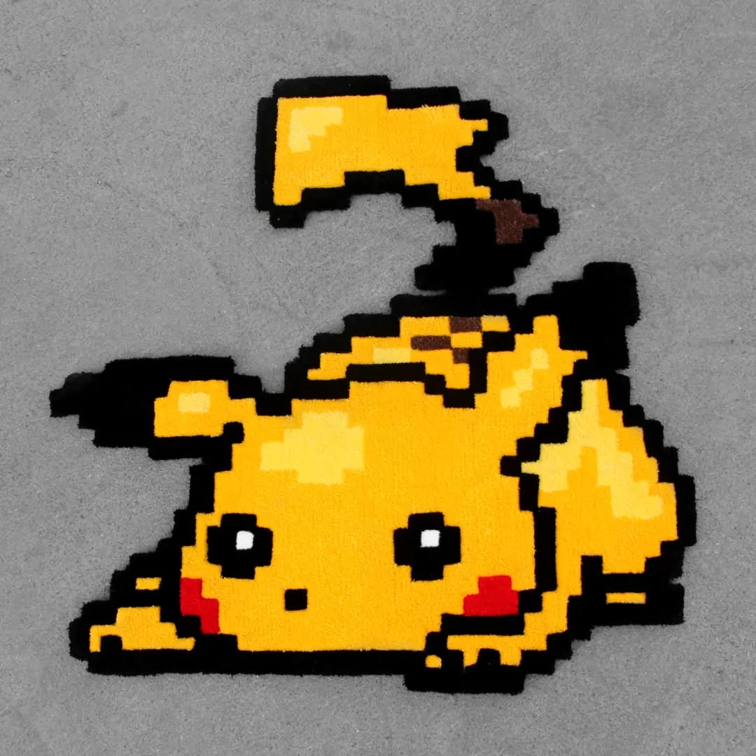 Pikachu Rug Crafting Pikachu rug – otakurug