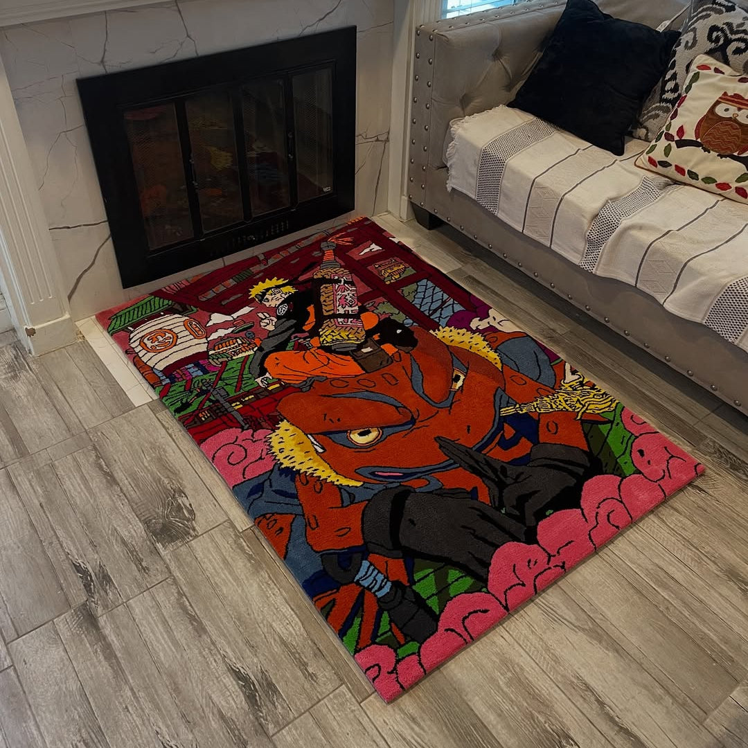 Naruto Custom Rug Naruto Rug – Naruto & Bunta Design – otakurug