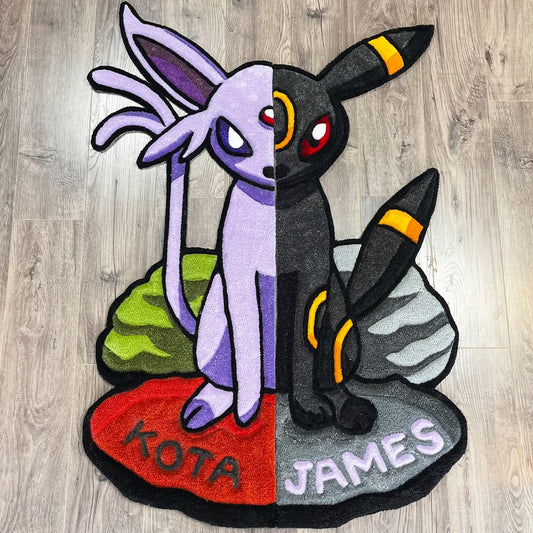 Umbreon & Espeon split rug
