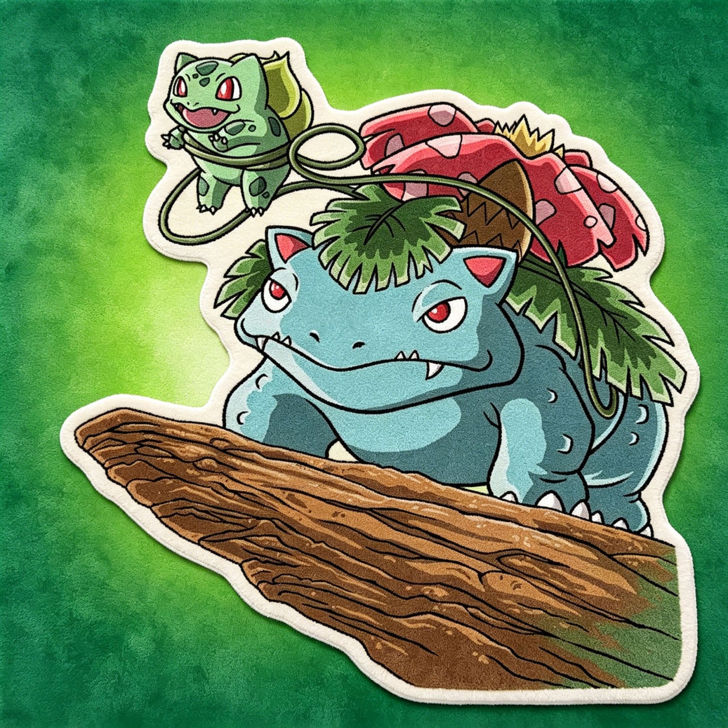 Venusaur & Bulbasaur Irregular Rug